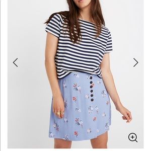 Madewell Side Button Mini Skirt in Aloha Floral